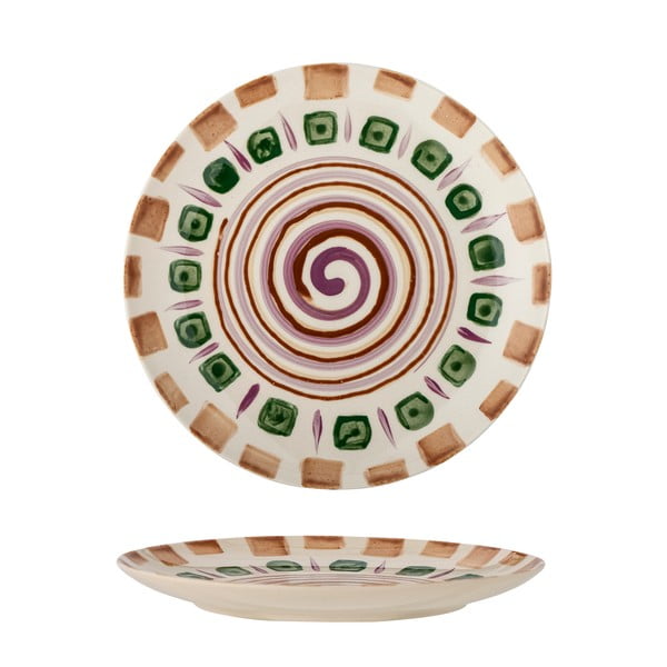 Zelený/hnedý dezertný kameninový tanier ø 20,5 cm Shama – Bloomingville-image-2