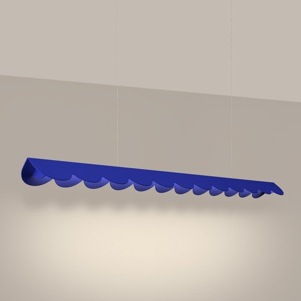 Tmavomodré hliníkové LED závesné svietidlo BISCUIT – Thoro-image-1