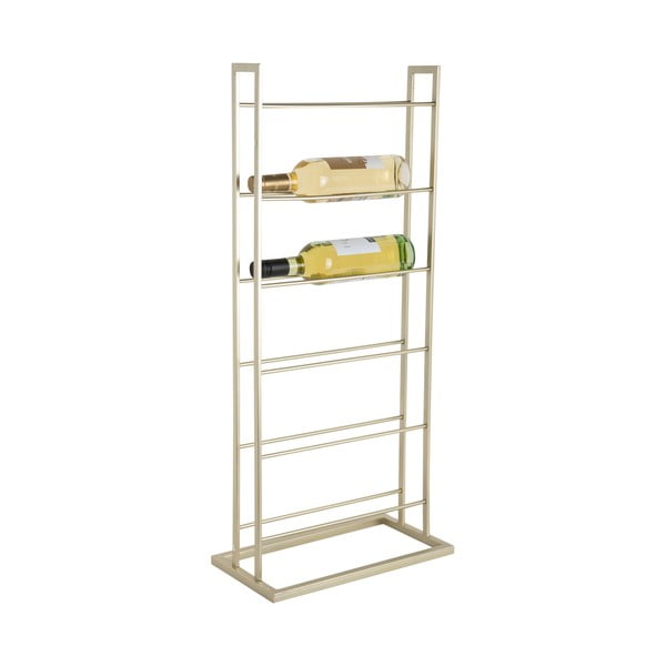 Kovový regál na víno v zlatej farbe počet fliaš 5 38x84,5x20 cm Single Floor – PT LIVING-image-3