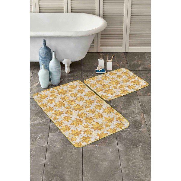 Žlté kúpeľňové predložky v súprave 2 ks 60x100 cm – Mila Home-image-3