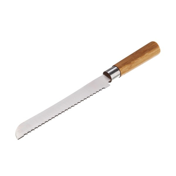 Nôž na pečivo Unimasa z antikoro ocele a bambusu Unisama, délka 32,5 cm