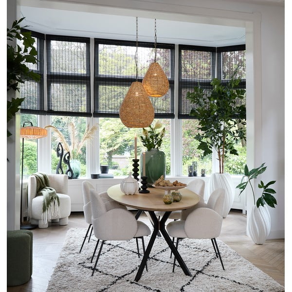 Závesné svietidlo v prírodnej farbe s dreveným tienidlom ø 31 cm Kabinda – Light & Living-image-1