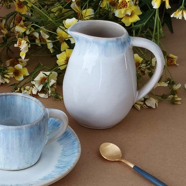 Biela kameninová kanvička na mlieko 200 ml Brisa – Costa Nova-image-2