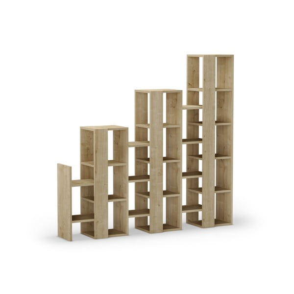 Regál v dekore duba v prírodnej farbe 158x151 cm Anissa – Marckeric-image-2