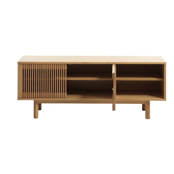 TV stolík v dekore duba v prírodnej farbe 143x55 cm Tiber – Unique Furniture-image-4