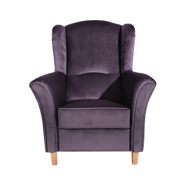 Fialové kreslo Max Winzer Agnetha Suede-image-1