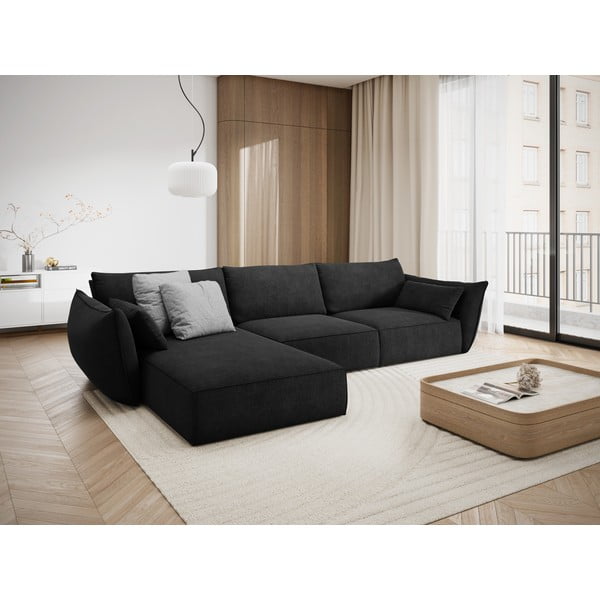 Tmavosivá rohová pohovka (ľavý roh) Vanda - Mazzini Sofas-image-1