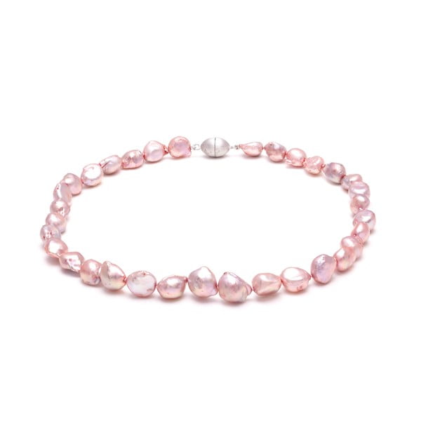 Ružový perlový náhrdelník GemSeller Cardamine