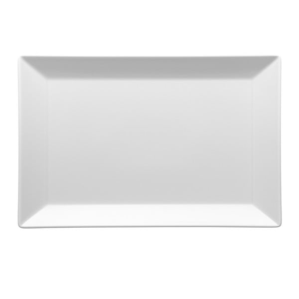 Sada 4 matných bielych tanierov Manhattan City Matt, 34 × 23 cm