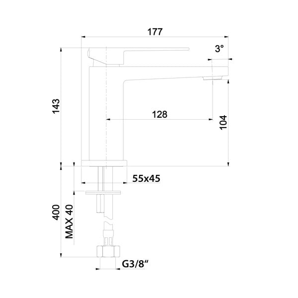 Stojančeková umývadlová batéria v lesklej striebornej farbe Latus – Sapho-image-2