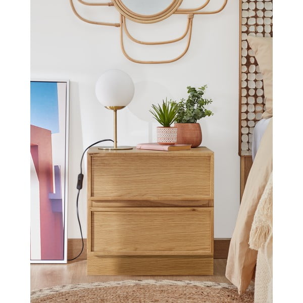 Stolová lampa v zlatej farbe s kovovým tienidlom (výška 28 cm) Mahala - Kave Home-image-3