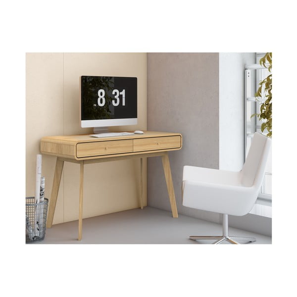 Pracovný stôl v dekore duba 50x120 cm Cassie - Støraa-image-2