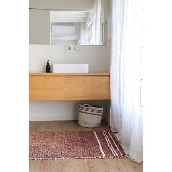 Bavlnený koberec v tehlovej farbe 80x140 cm Twin Toffee – Lorena Canals-image-4