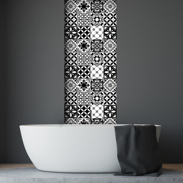 Sada 30 nástenných samolepiek Ambiance Decal Tiles Azulejos Rosario, 10 × 10 cm-image-3