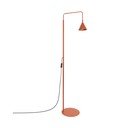 Oceľová stojacia lampa s ohýbateľnou konštrukciou v tehlovej farbe (výška  165 cm) Zylo – Sollux