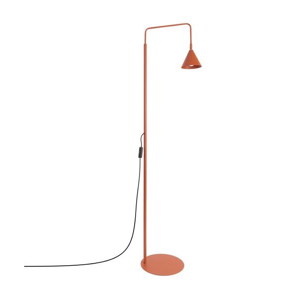Oceľová stojacia lampa s ohýbateľnou konštrukciou v tehlovej farbe (výška  165 cm) Zylo – Sollux