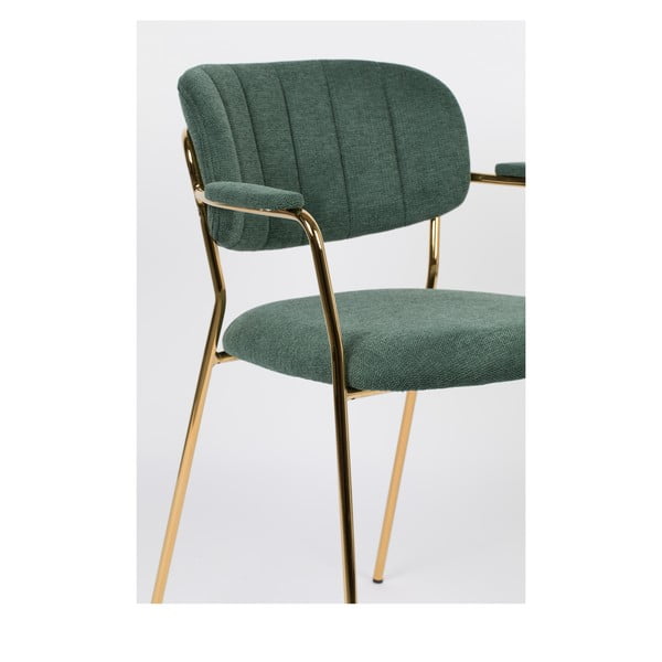 Tmavozelené jedálenské stoličky v súprave 2 ks Jolien – White Label-image-1