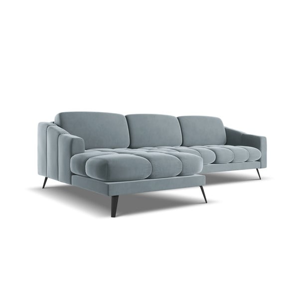 Svetlomodrá zamatová rohová pohovka (ľavý roh) Nalu – Makamii-image-3