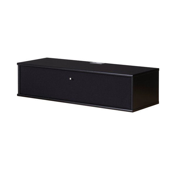 Čierny TV stolík v dekore jaseňa 89x22 cm Mistral – Hammel Furniture-image-2