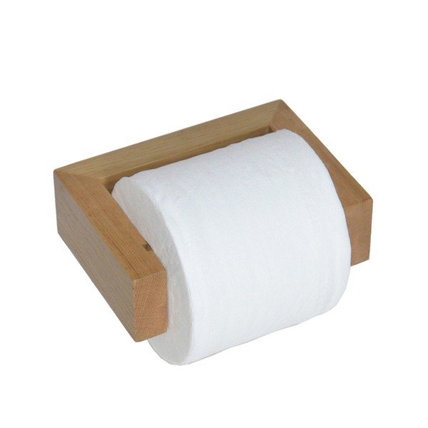 Nástenný držiak na toaletný papier z dubového dreva Wireworks Mezza-image-1