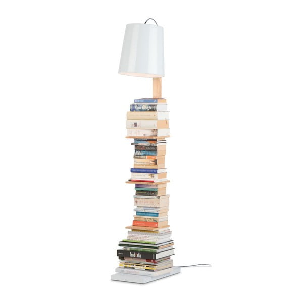 Biela stojacia lampa s kovovým tienidlom (výška 168 cm) Cambridge – it&#39;s about RoMi