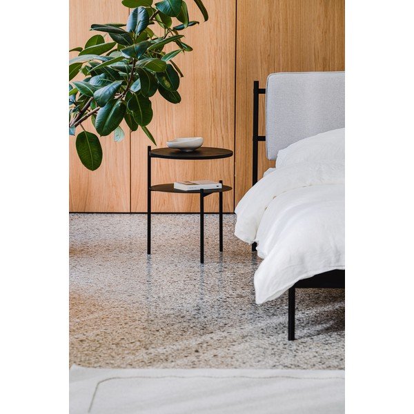 Čierny nočný stolík s doskou v dubovom dekore Tu – noo.ma-image-2