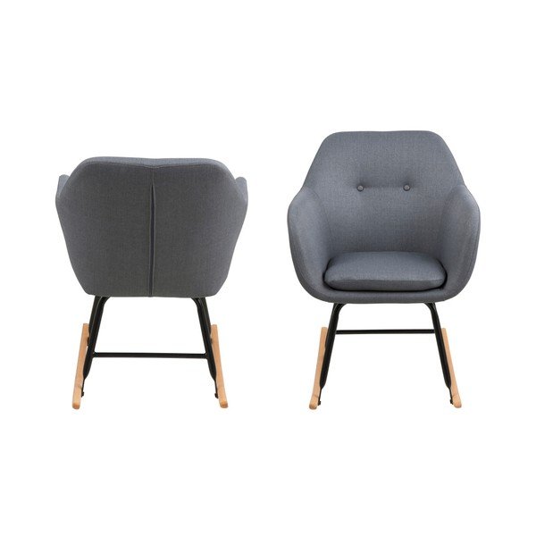 Tmavosivé hojdacie kreslo Actona Emilia-image-3