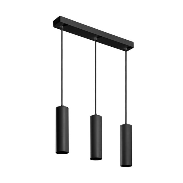 Čierne závesné svietidlo s kovovým tienidlom Tresos II – GTV