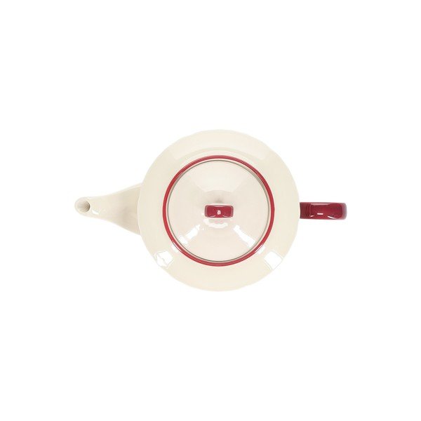 Vínovočervená/slonovinová porcelánová kanvica na čaj 920 ml Cyril – S|P Collection-image-3