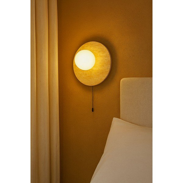 Béžové kamenné nástenné svietidlo ø 12 cm Hilde – Opviq lights-image-2