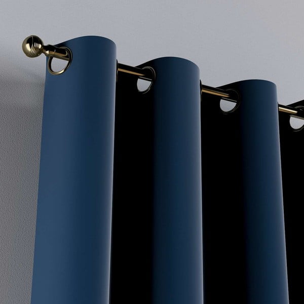 Modrý záves 260x130 cm Posh Velvet - Yellow Tipi-image-3