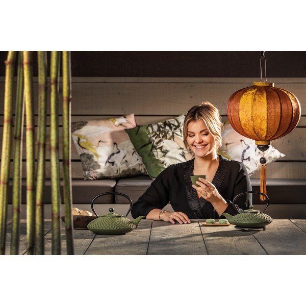 Zelená liatinová kanvica so sitkom na sypaný čaj Bredemeijer Xilin, 1,25 l-image-4