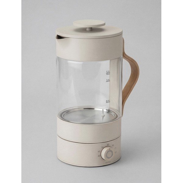 Béžová sklenená rýchlovarná kanvica 1,2 l Emma – Stelton-image-3