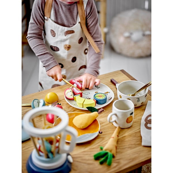 Bielo-oranžový hrnček z kameniny 230 ml Agnes – Bloomingville Mini-image-4