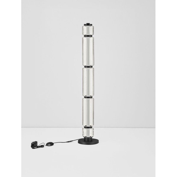 Matne čierna sklenená LED stojacia lampa (výška  123 cm) Liesa – Nova Luce-image-4