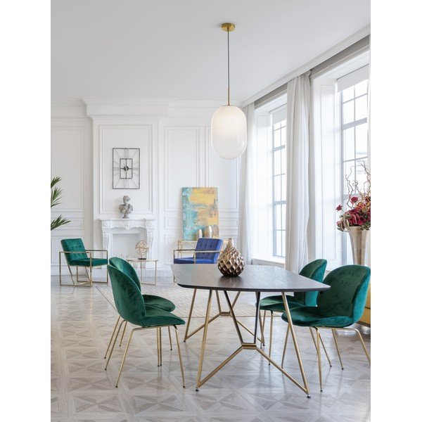 Biele/v zlatej farbe sklenené závesné svietidlo ø 24 cm Chrysi – Nova Luce-image-2