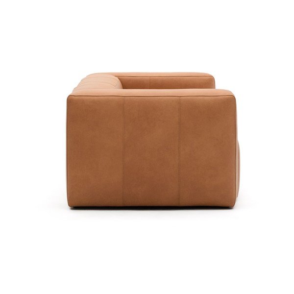 Hnedá kožená pohovka 240 cm Blok – Kave Home-image-3