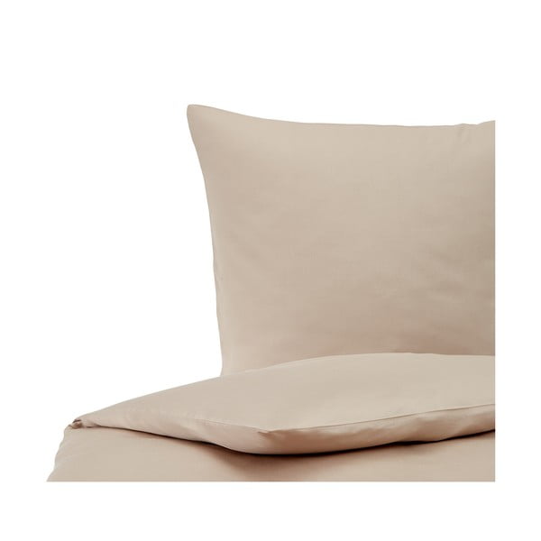 Béžové obliečky z bavlneného saténu 200x135 cm Comfort - Westwing Collection-image-2