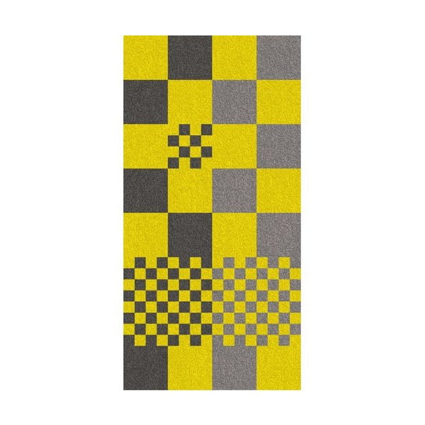 Osuška Ladessa, žltá kocka, 70x140 cm