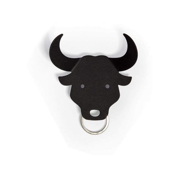 Černý vešiačik na kľúče Qualy Bull Key Holder