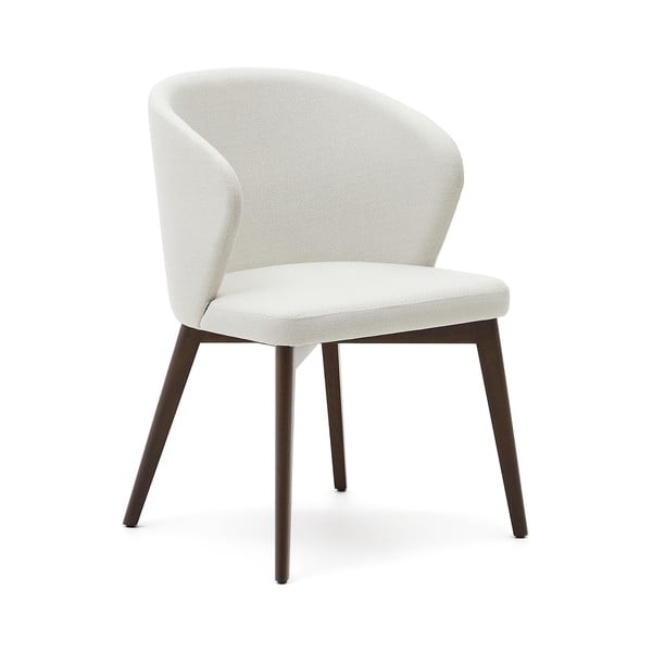 Krémovobiele čalúnené jedálenské kreslo Darice – Kave Home