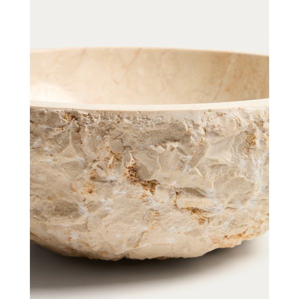 Béžové kamenné okrúhle umývadlo ø 40 cm Orvane – Kave Home-image-4