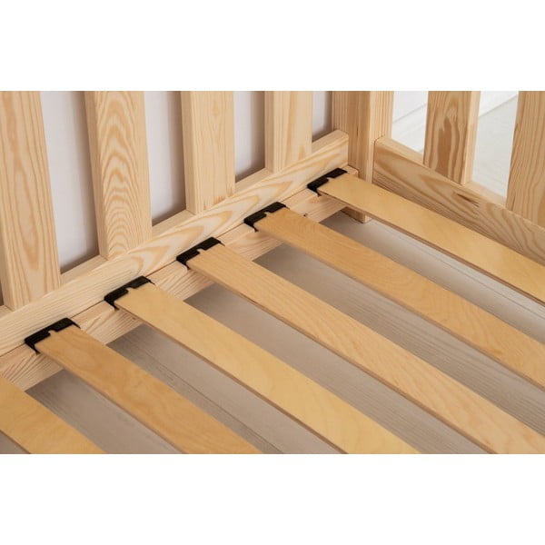 Detská posteľ z borovicového dreva v prírodnej farbe 120x200 cm CPN – Adeko-image-3