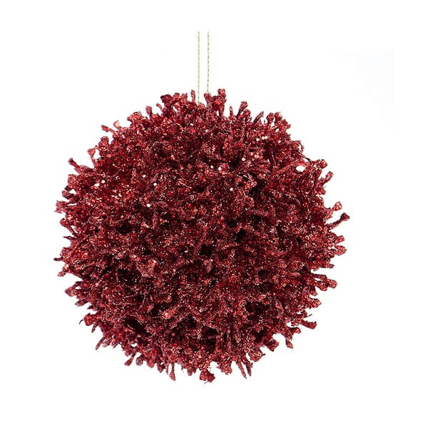 Sada 6 vínovočervených plastových vianočných ozdôb DecoKing Coral