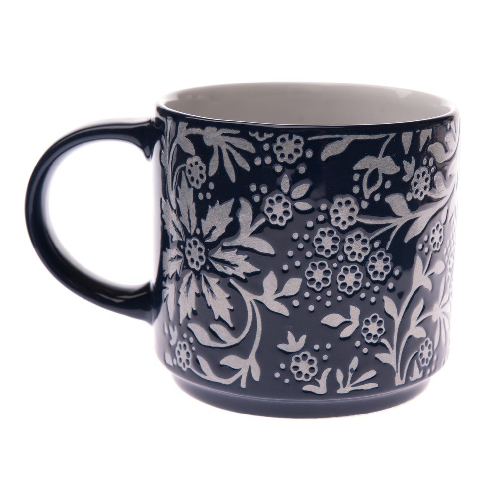 Modrý keramický hrnček 390 ml Bloom – Dakls