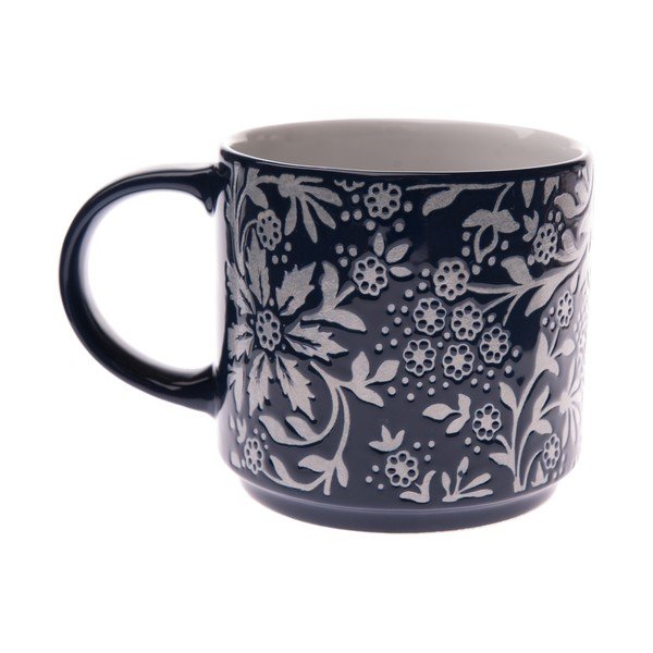 Modrý keramický hrnček 390 ml Bloom – Dakls