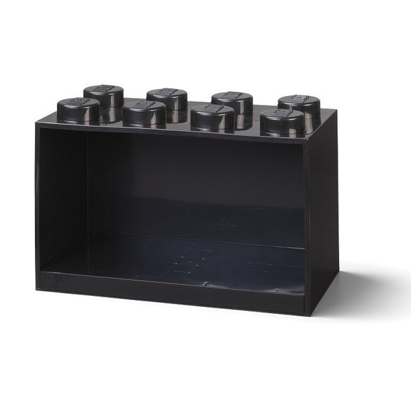 Detská čierna nástenná polica LEGO® Brick 8-image-2