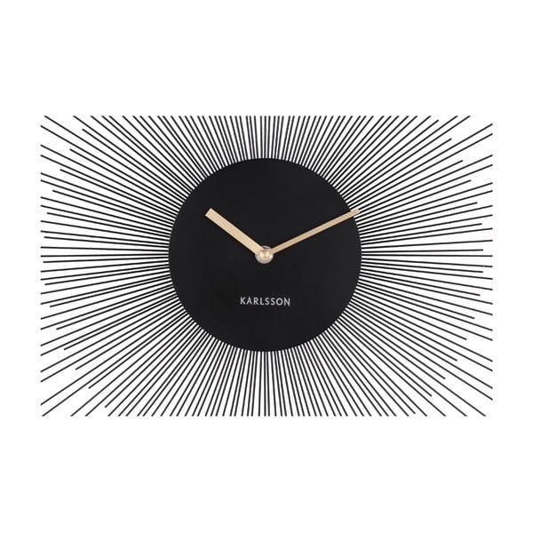 Čierne nástenné hodiny Karlsson Peony, ø 45 cm-image-2