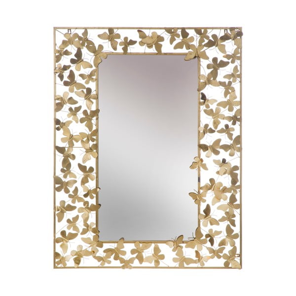 Nástenné zrkadlo v zlatej farbe Mauro Ferretti Butterfly Glam, 85 x 110 cm