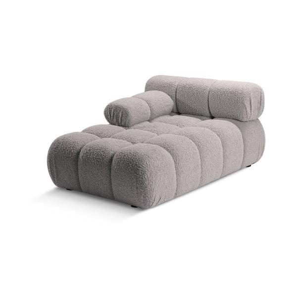 Svetlosivý modul pohovky z textílie bouclé (ľavý roh) Bellis – Micadoni Home-image-3